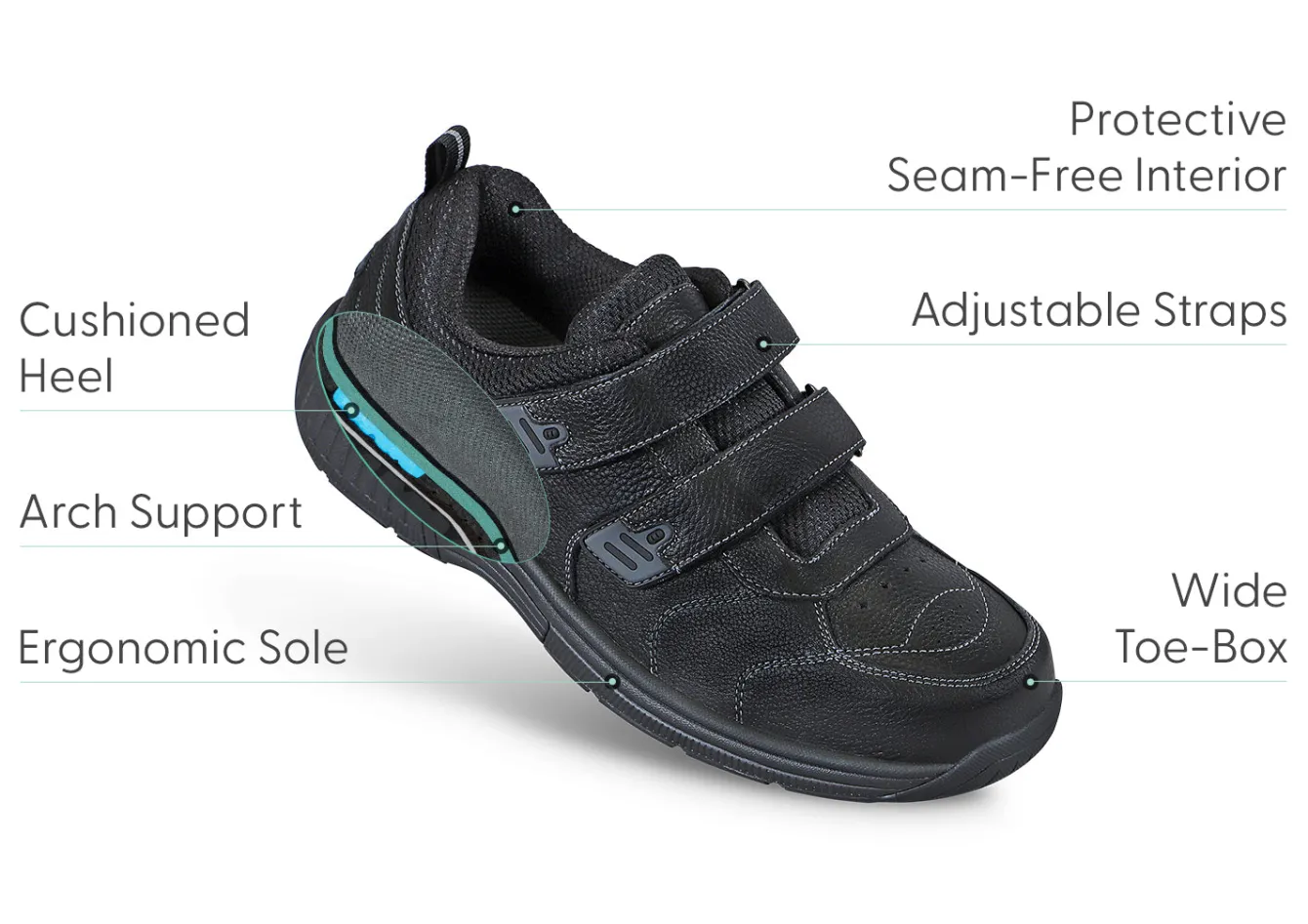 OrthoFeet Sneakers<Alamo - Black