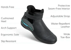 OrthoFeet Boots|Hands-Free Shoes<Blaire Hands-Free - Black