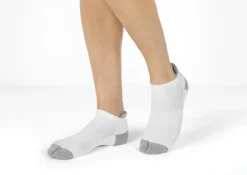 OrthoFeet Diabetic Socks|Bunion Socks<Bunion Relief, Padded Low Cut Socks - White