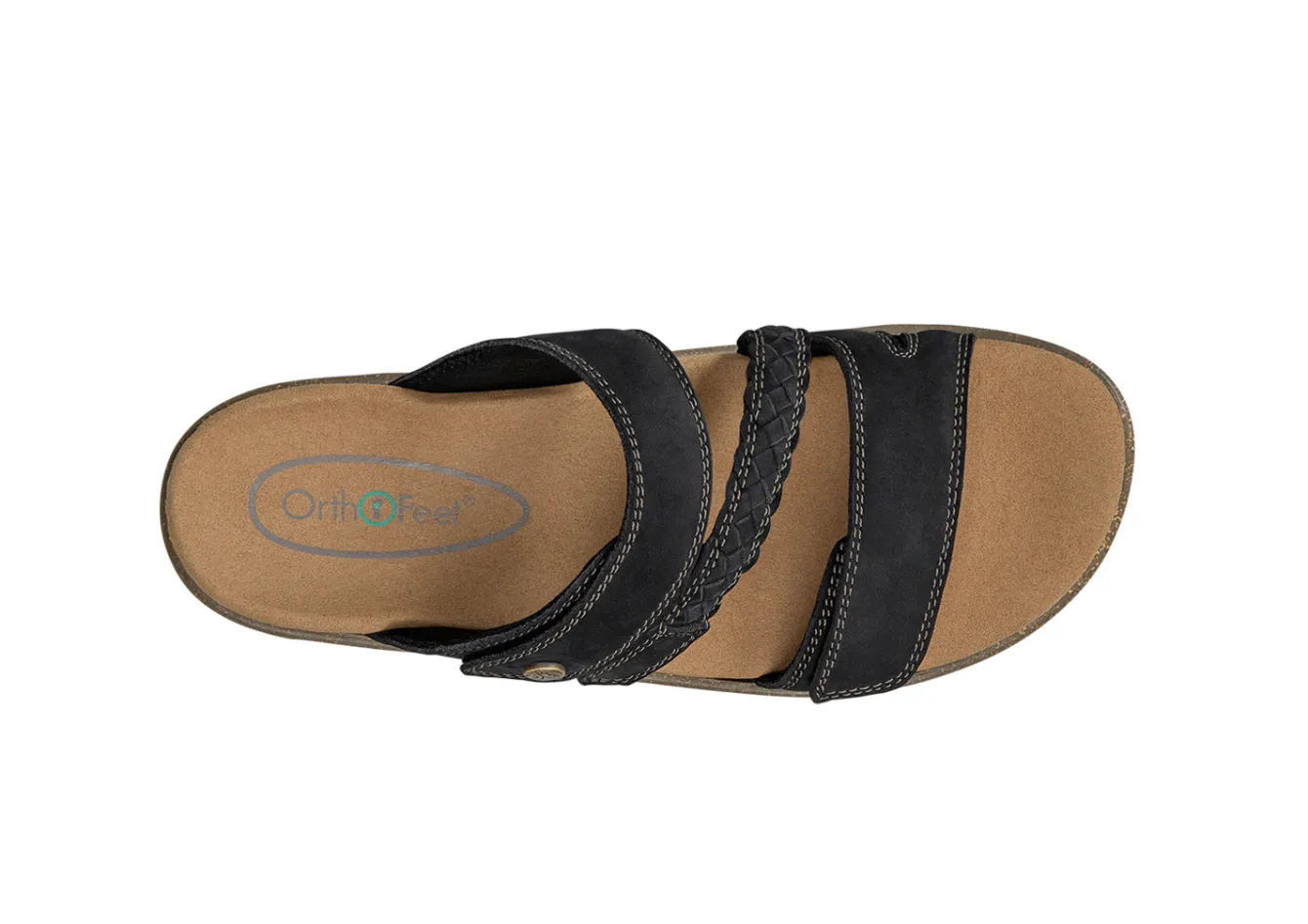 OrthoFeet Sandals|Casual Shoes<Carrie - Black
