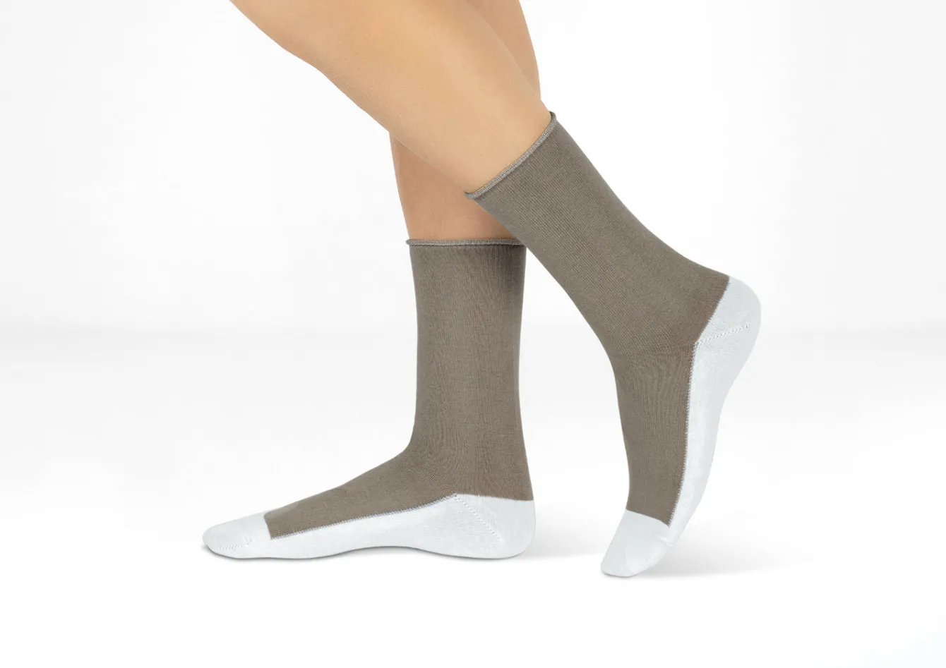 OrthoFeet Diabetic Socks<Casual/Dress Diabetic Socks - Brown