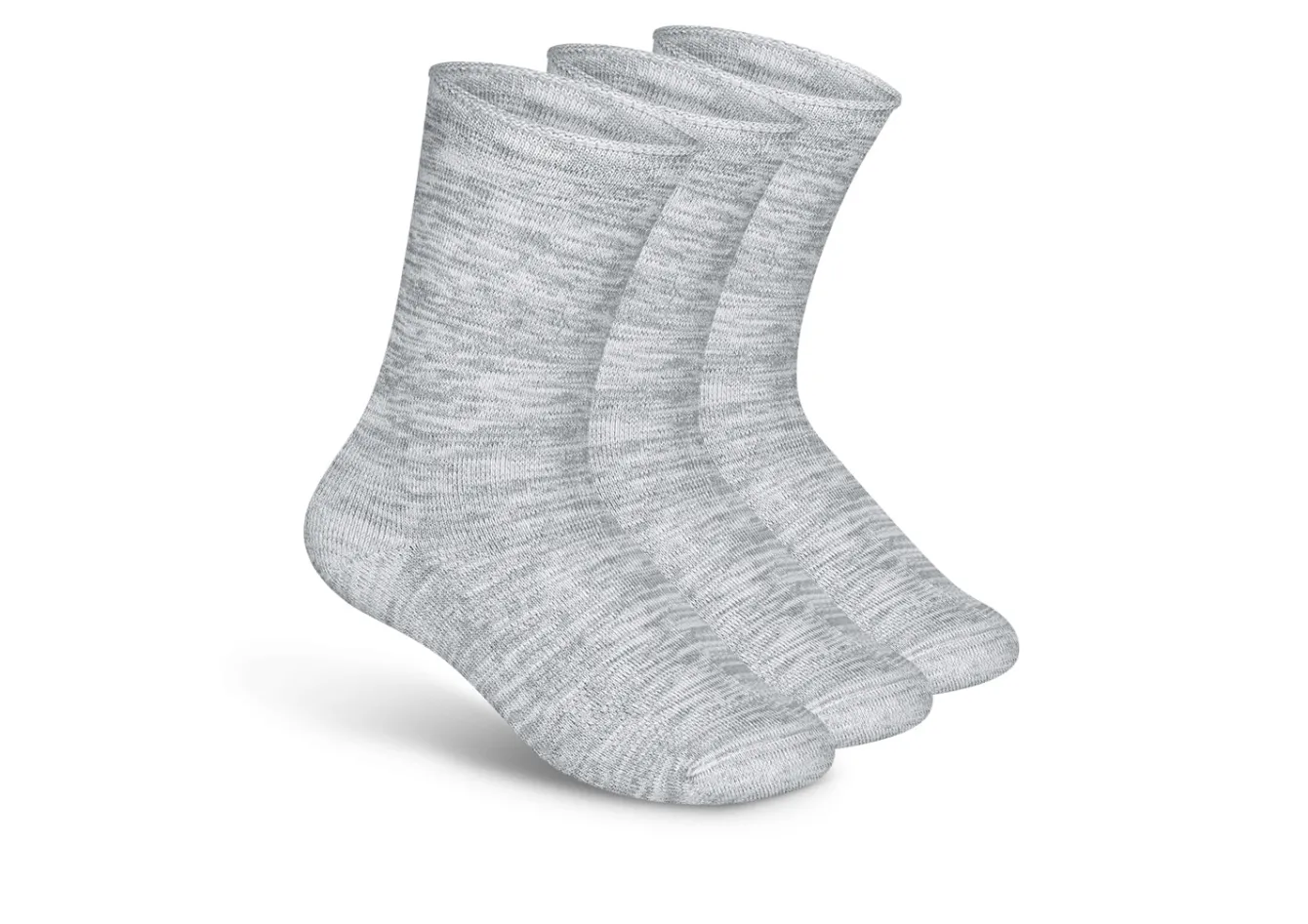 OrthoFeet Diabetic Socks<Casual/Dress Socks - Light Gray