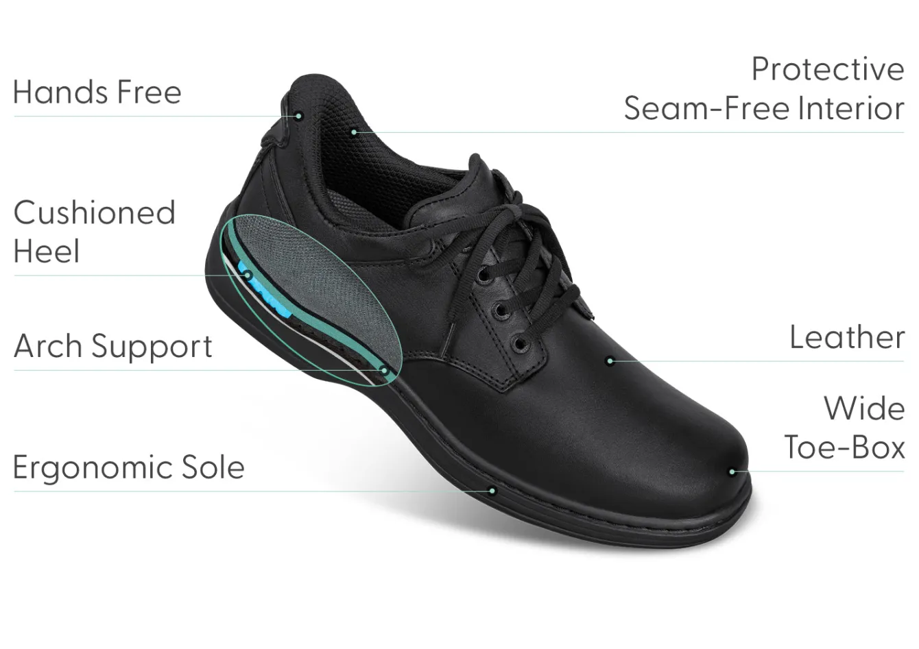 OrthoFeet Casual Shoes|Hands-Free Shoes<Claude Hands-Free - Charcoal