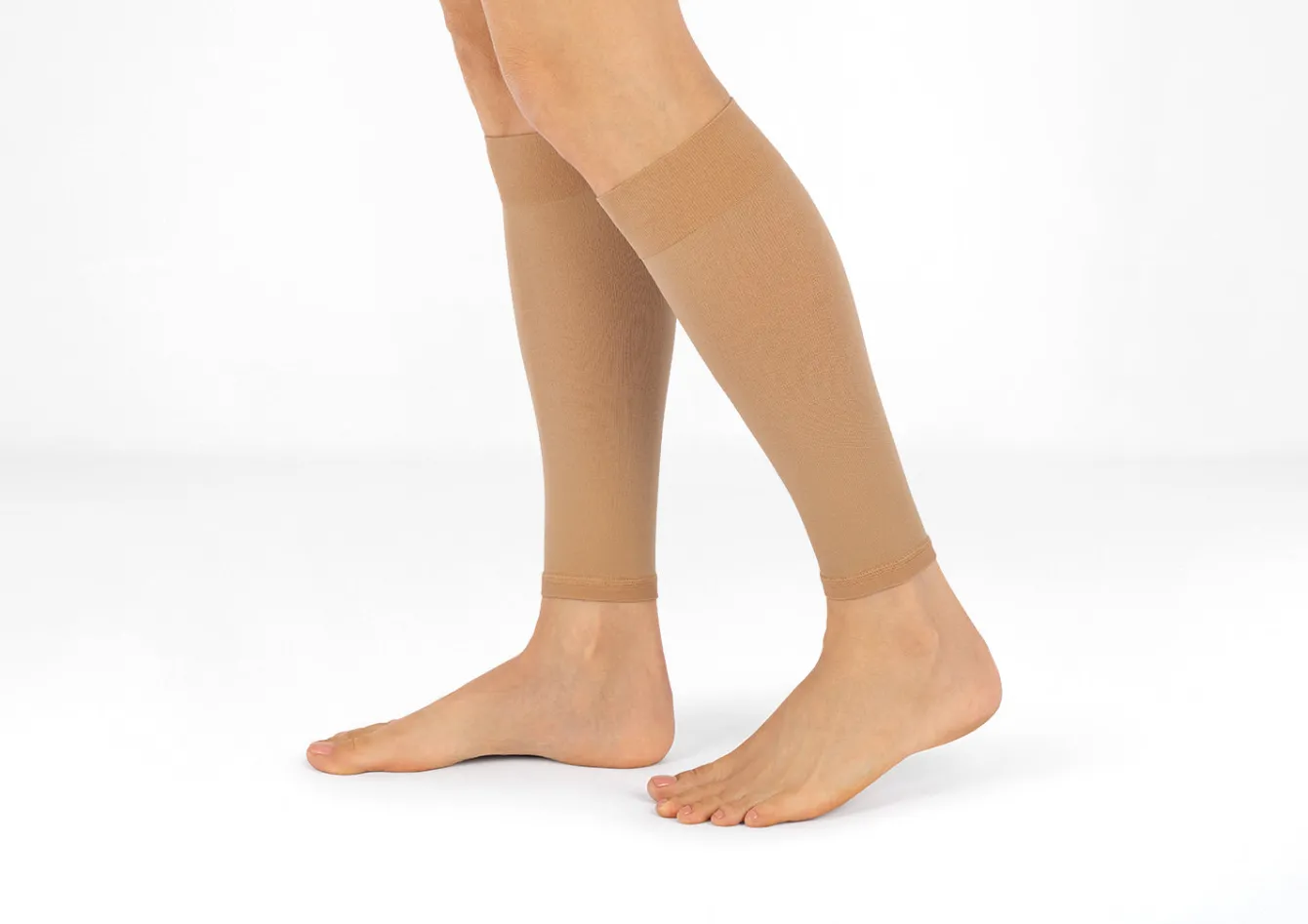 OrthoFeet Compression Socks<Compression Calf Sleeves Sdard 20-30 mmHg - Tan