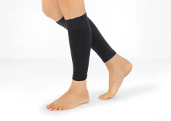 OrthoFeet Compression Socks<Compression Calf Sleeves Wide 15-20 mmHg - Black