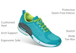 OrthoFeet Sneakers<Coral - Turquoise