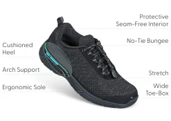 OrthoFeet Sneakers<Coral No-Tie - Black