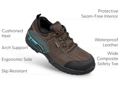 OrthoFeet Work Boots & Shoes<Dolomite Work Shoes - Brown