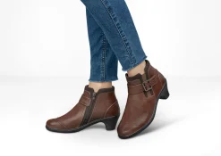 OrthoFeet Boots|Casual Shoes<Emma - Brown