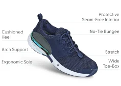 OrthoFeet Sneakers<Francis No-Tie - Blue