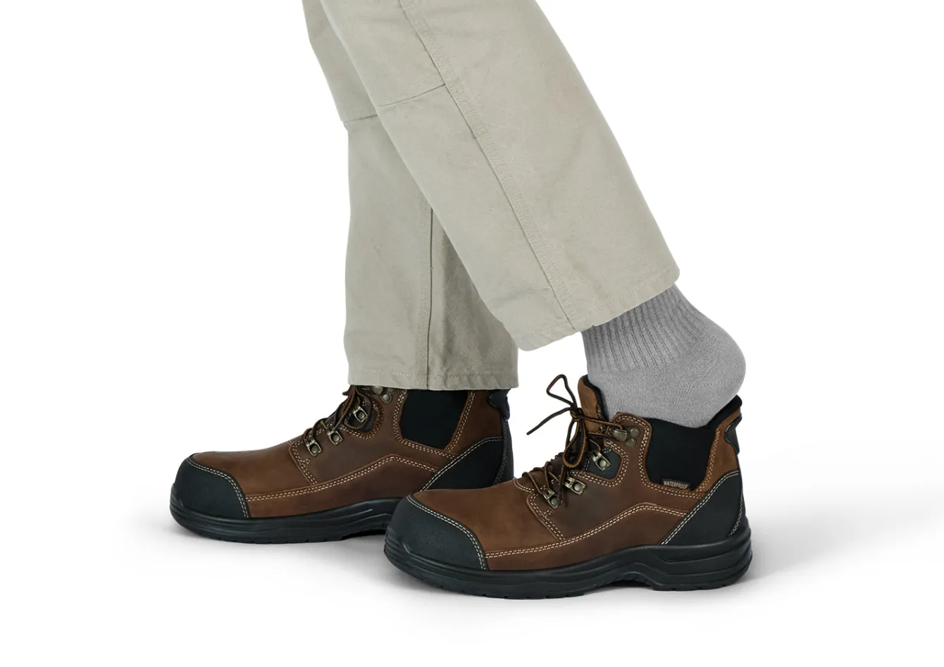 OrthoFeet Boots|Work Boots & Shoes<Graphite Hands-Free Work Boots - Brown