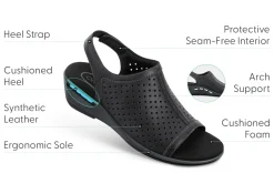 OrthoFeet Sandals|Dress Shoes<Hazel - Black