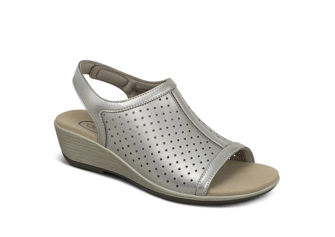 OrthoFeet Sandals|Dress Shoes<Hazel - Platinum Metallic