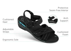 OrthoFeet Sandals|Dress Shoes<Holly - Black