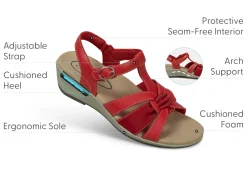 OrthoFeet Sandals|Casual Shoes<Hope - Red