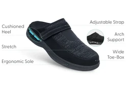 OrthoFeet Slippers<Hudson - Black