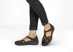 OrthoFeet Casual Shoes|Mary Janes<Juno - Chocolate