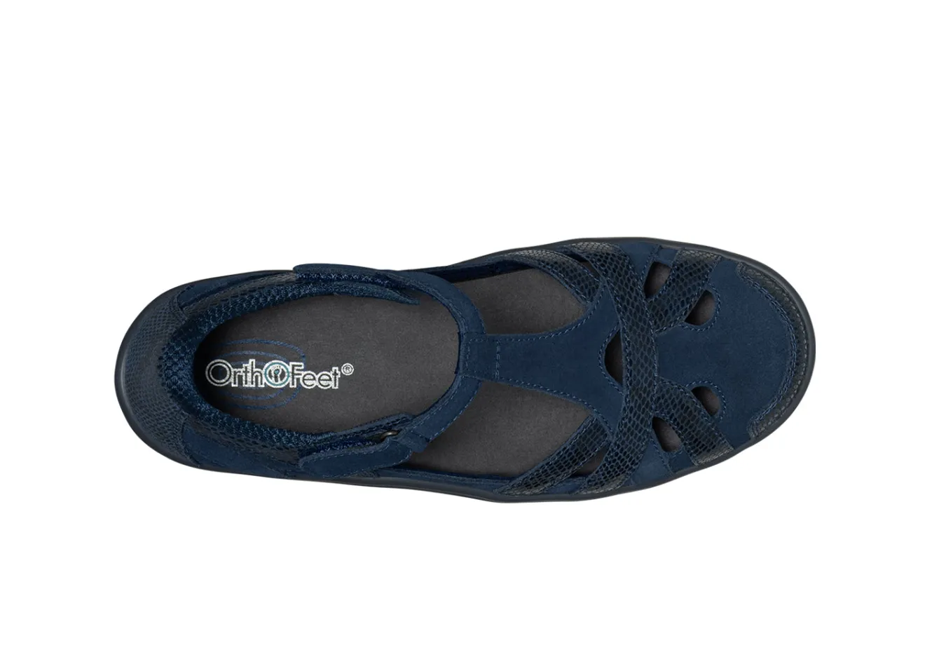 OrthoFeet Casual Shoes|Mary Janes<Juno - Navy