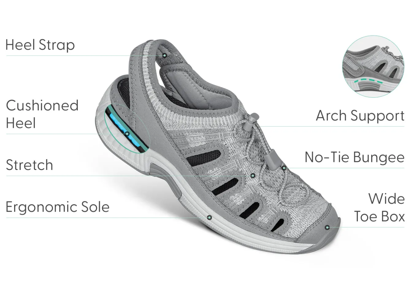 OrthoFeet Sandals<Laguna - Gray