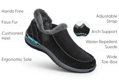 OrthoFeet Slippers|Casual Shoes<Lorin Hands-Free - Black