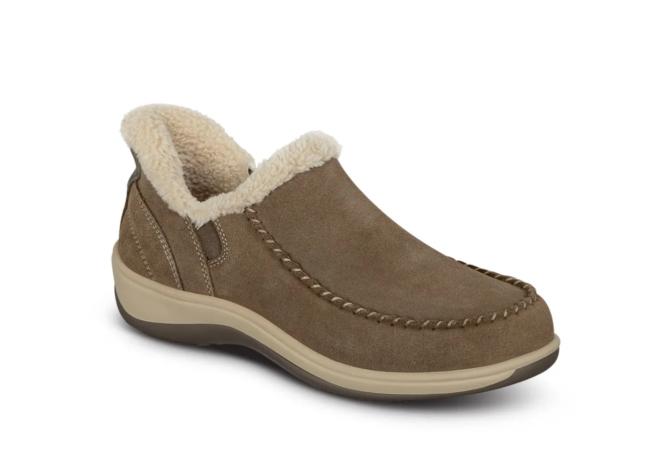 OrthoFeet Slippers|Casual Shoes<Lorin Hands-Free - Light Brown