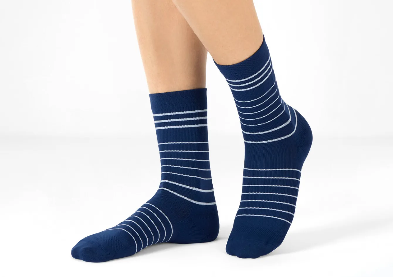 OrthoFeet Compression Socks<Mid-Calf Compression Socks - 18-25 mmHg - Navy