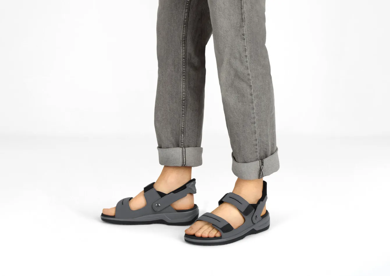 OrthoFeet Sandals<Neptune Hands Free - Gray