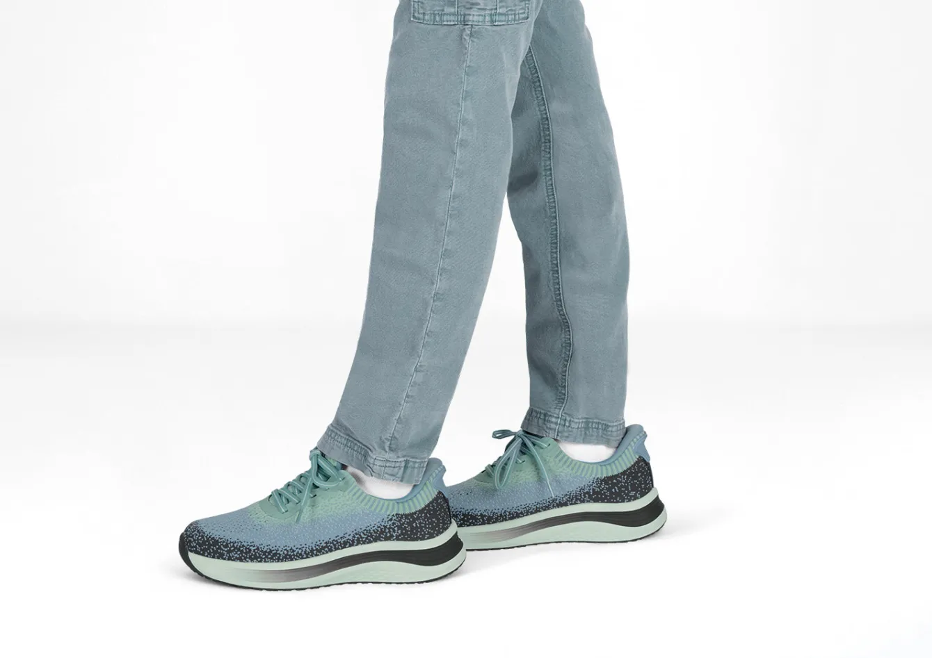 OrthoFeet Sneakers|Athletic Sneakers<Nira Hands-Free - Green/Blue