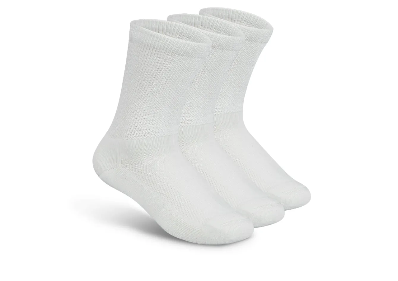 OrthoFeet Diabetic Socks<Padded Sole Diabetic Socks - White