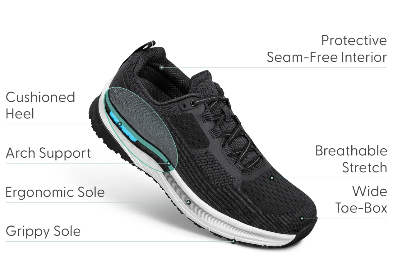 OrthoFeet Sneakers<Race - Black