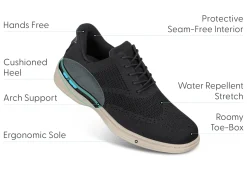 OrthoFeet Casual Shoes|Hands-Free Shoes<Rex Hands-Free - Black