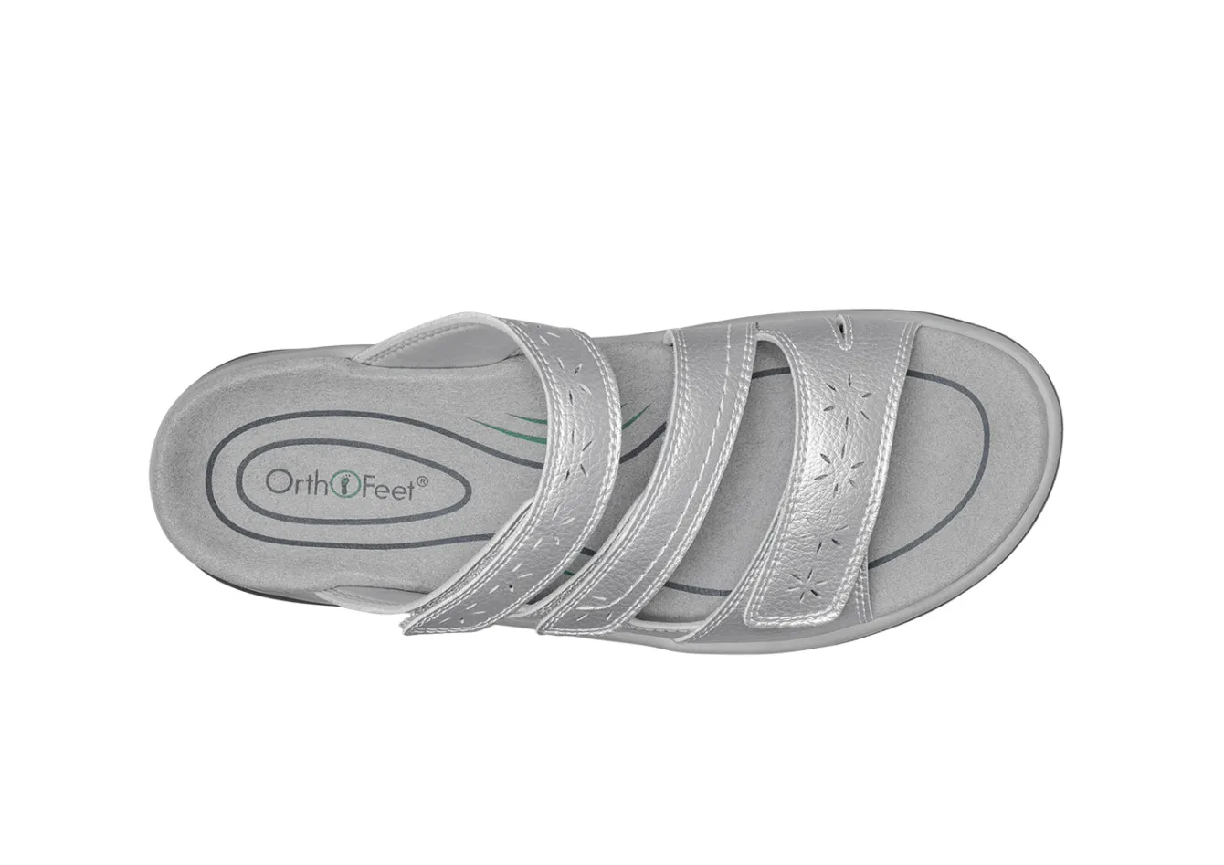 OrthoFeet Sandals<Sahara - Silver Metallic