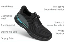 OrthoFeet Sneakers|Hands-Free Shoes<Tilos Hands-Free - Black/Black