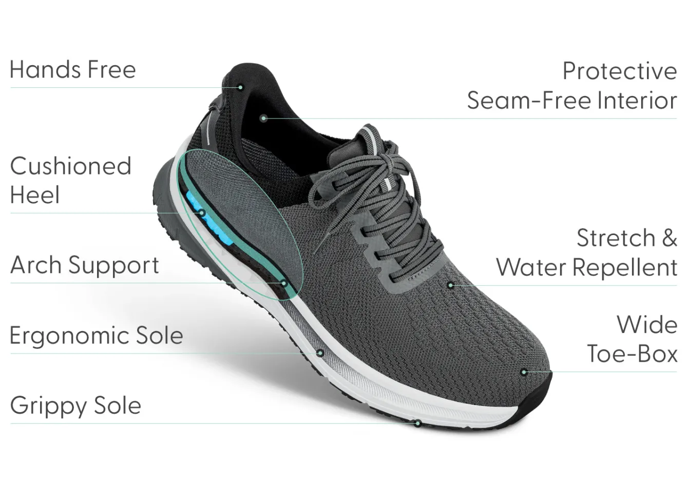 OrthoFeet Sneakers|Hands-Free Shoes<Tilos Hands-Free - Gray