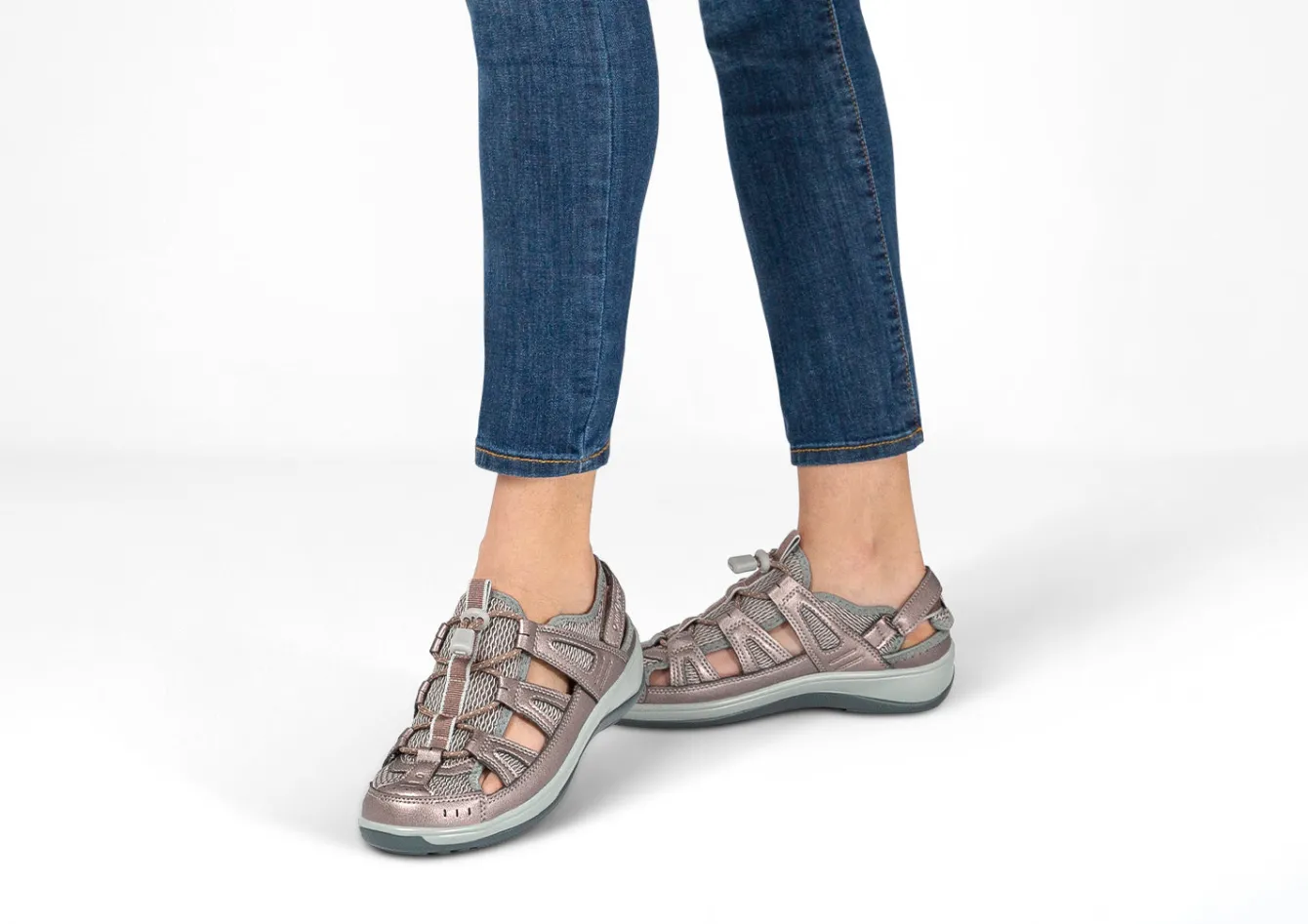 OrthoFeet Sandals<Verona - Pewter