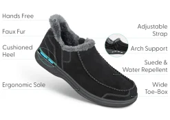 OrthoFeet Slippers|Casual Shoes<Vito Hands-Free - Black