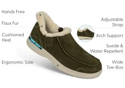 OrthoFeet Slippers|Casual Shoes<Vito Hands-Free - Dark Olive